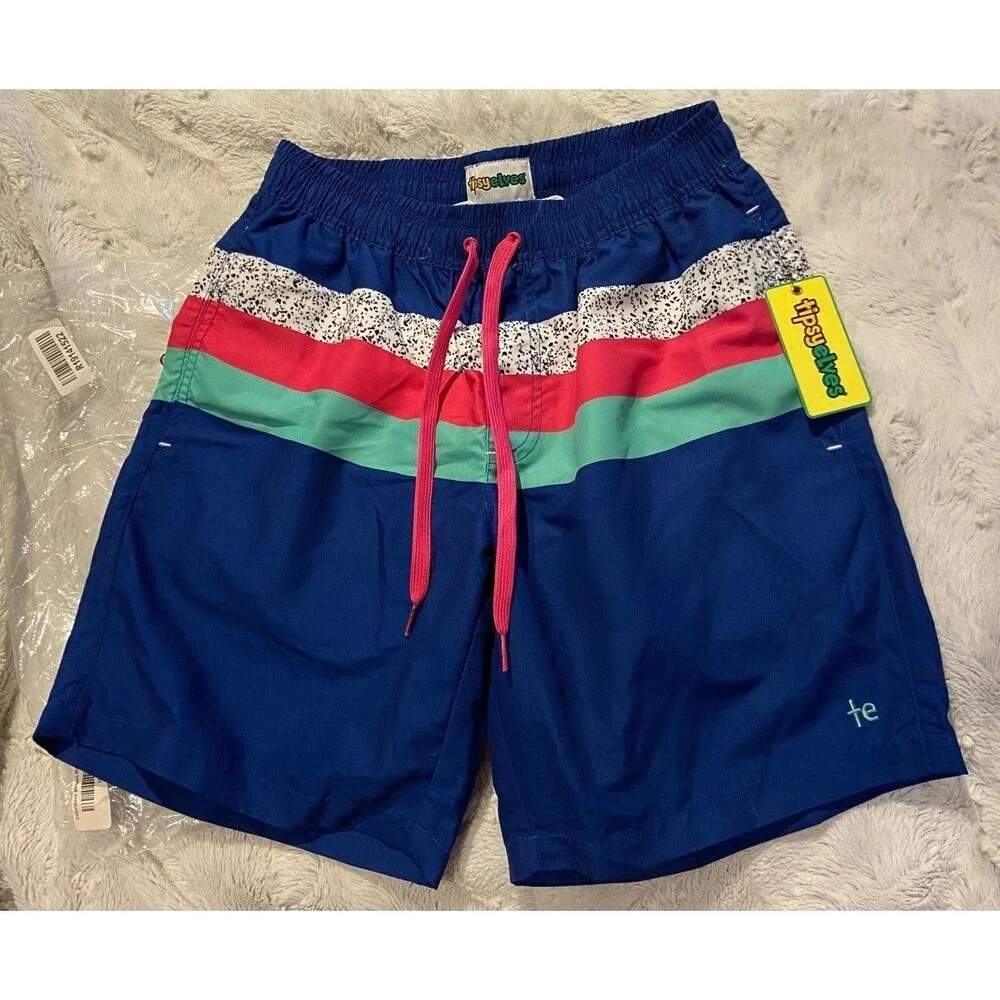 Tipsy Elves Men’s swim shorts men small nwt new with tags brand new lazy river